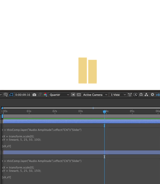 AE表达式｜15、如何用音频驱动动画？@ linear